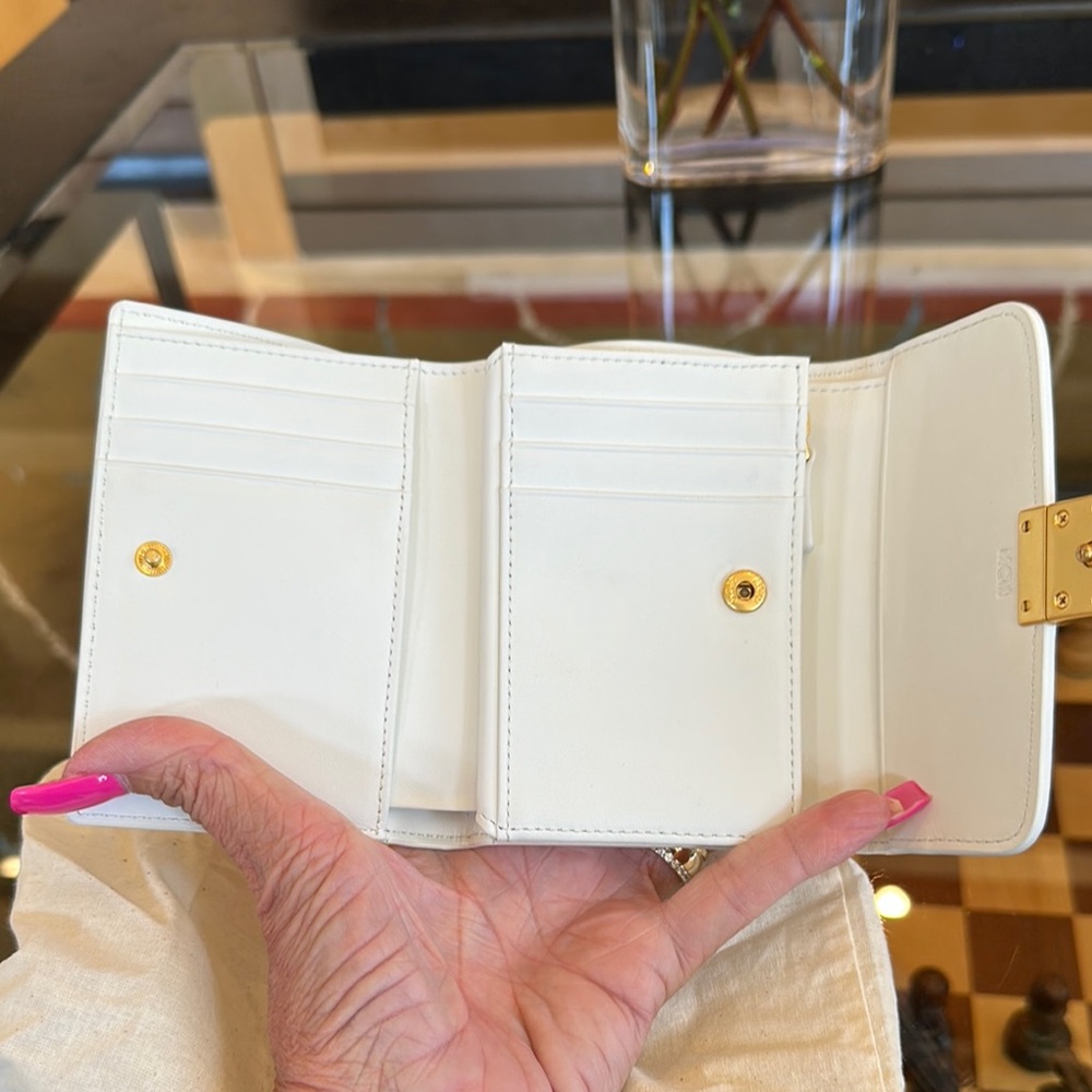 MCM White Leather Wallet - Picture 6 of 10